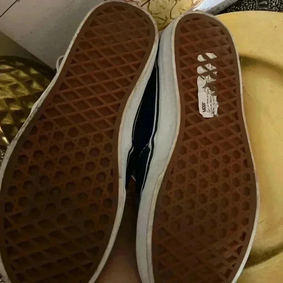 GIRLS NAVY BLUE VANS SIZE 4.5 - Picture 7 of 14